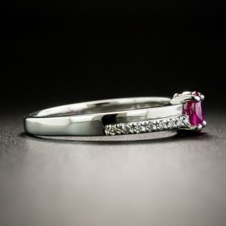Petite.41 Carat Ruby and Diamond Ring