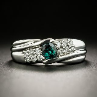 Petite Alexandrite and Diamond Ring  - 2