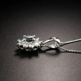 Petite Alexandrite Platinum Diamond Drop