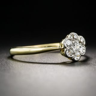 Petite Antique Diamond Cluster Ring