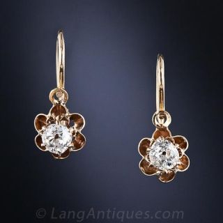 Petite Antique Diamond Earrings