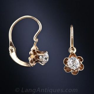 Petite Antique Diamond Earrings