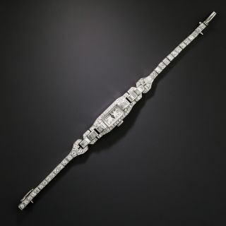 Art Deco Diamond Bracelet Watch - 4
