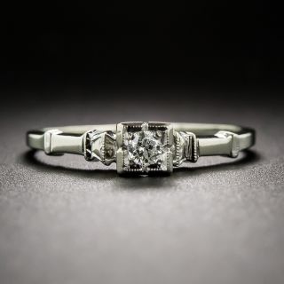 Petite Art Deco Engagement Ring