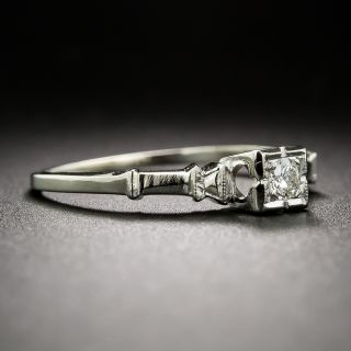 Petite Art Deco Engagement Ring
