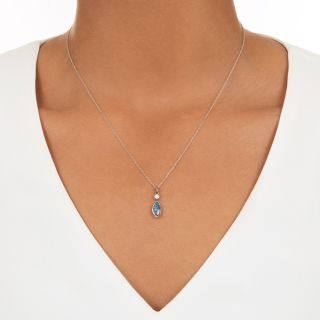 Petite Black Opal and Diamond Drop