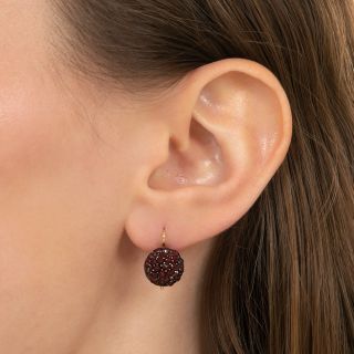 Petite Bohemian Garnet Dome Earrings