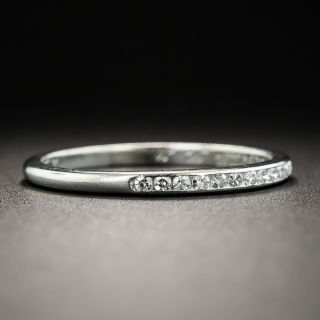 Petite Channel Set Platinum Diamond Wedding Band by Traube/Orange Blossom