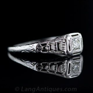 Petite Diamond Engagement Ring