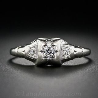 Petite Diamond Engagement Ring
