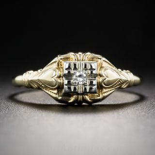 Petite Diamond Engagement Ring