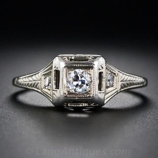 Petite Diamond Filigree Ring