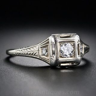 Petite Diamond Filigree Ring