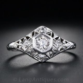 Petite Diamond Filigree Ring