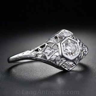 Petite Diamond Filigree Ring
