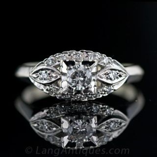 Petite Diamond Wedding Set, Circa 1950's