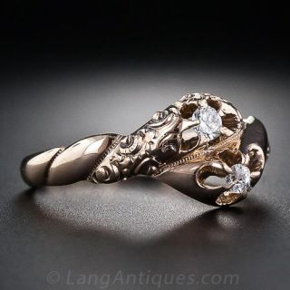 Petite Double Diamond Victorian Ring