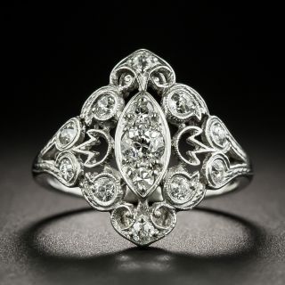 Petite Early Art Deco Diamond Dinner Ring - 3