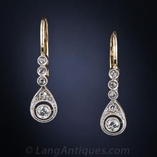 Petite Edwardian Diamond Earrings
