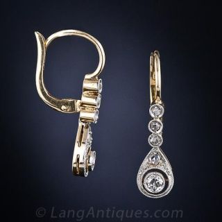 Petite Edwardian Diamond Earrings