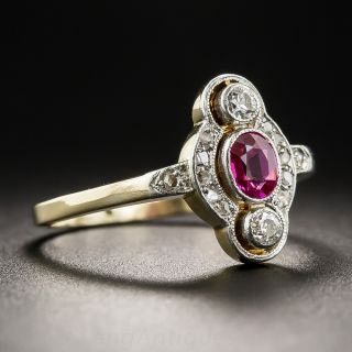 Petite Edwardian Ruby and Diamond Ring