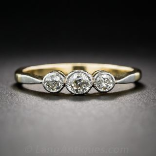 Petite Edwardian Three-Stone Diamond Ring