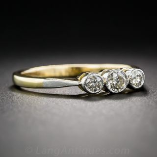 Petite Edwardian Three-Stone Diamond Ring