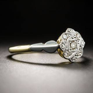 Petite English Edwardian Diamond Cluster Ring