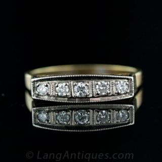Petite Five Stone Diamond Ring Main View
