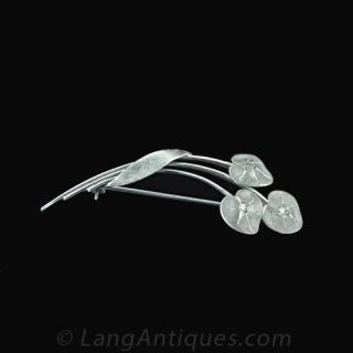 Petite-Floral-Motif-Diamond-Pin-Main-View