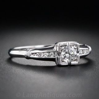 Petite Illusion Diamond Engagement Ring