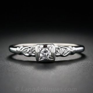 Petite Illusion Set Diamond Engagement Ring