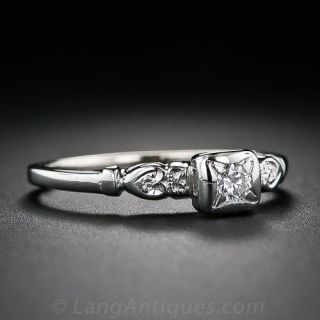 Petite Illusion Set Diamond Engagement Ring