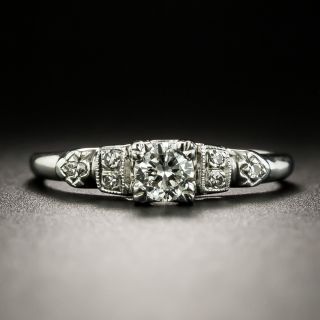 Petite Mid-Century .22 Carat Diamond Engagement Ring - 1