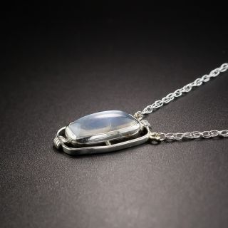 Petite Platinum Moonstone Pendant
