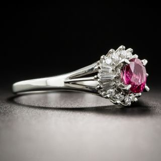 Petite Ruby & Diamond Platinum Ring