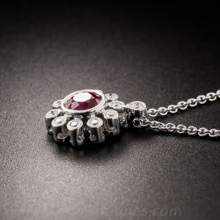 Petite Ruby and Diamond Pendant