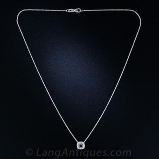 Petite  Sapphire and Diamond Pendant