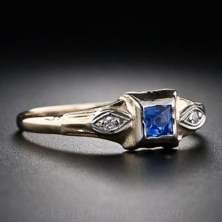 Petite Sapphire and Diamond Ring