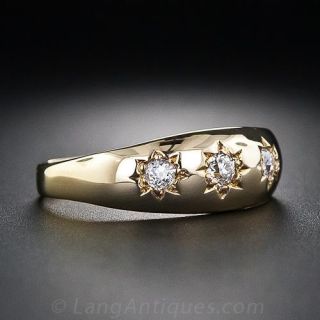Petite Three-Stone Diamond Band Ring