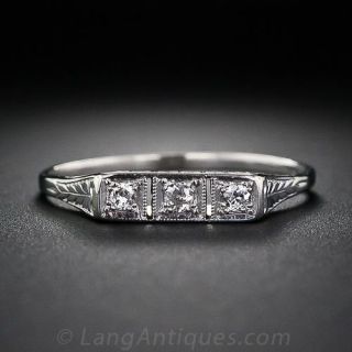 Petite Three-Stone  Diamond Ring