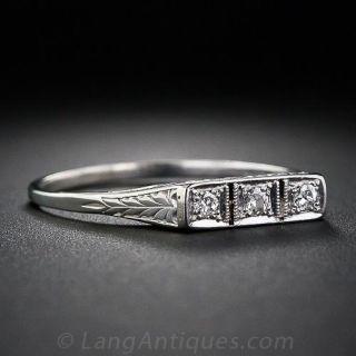 Petite Three-Stone  Diamond Ring