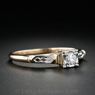 Petite Two Tone Diamond Ring