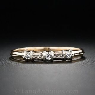 Petite Two-Tone Diamond Wedding Band