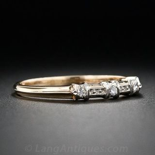 Petite Two-Tone Diamond Wedding Band