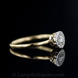 Petite Victorian Diamond Cluster Ring