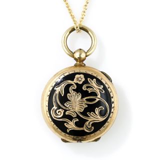 Petite Victorian Gold and Enamel Locket