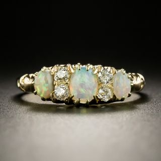 Petite Victorian Opal Three-Stone Ring - 1