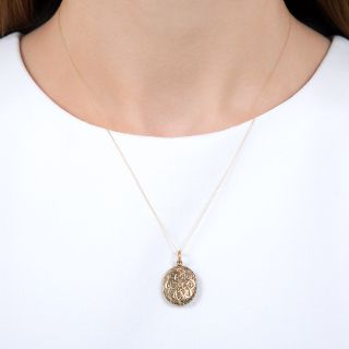Petite Victorian Oval Engraved Locket