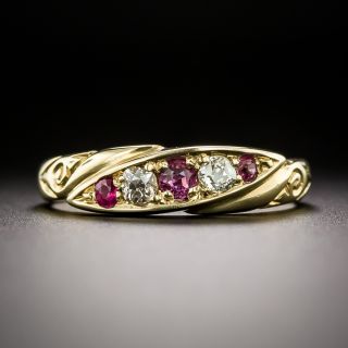 Petite Victorian Ruby and Diamond Ring, Circa 1903 - 3